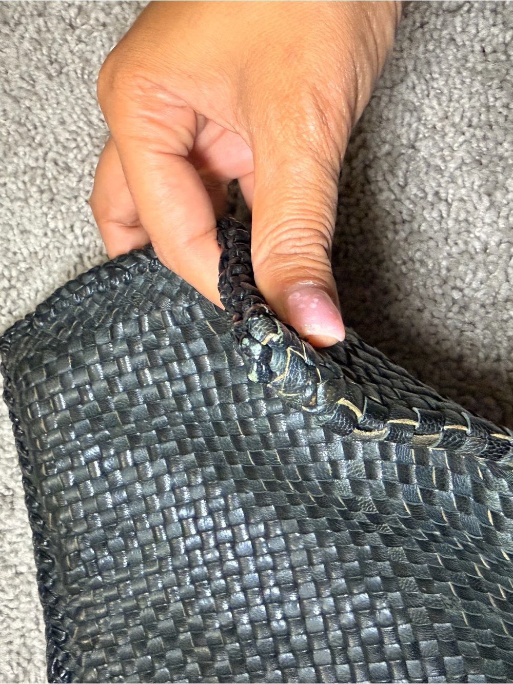 Prada Black Woven Madras Woven Clutch - Picture 11 of 12